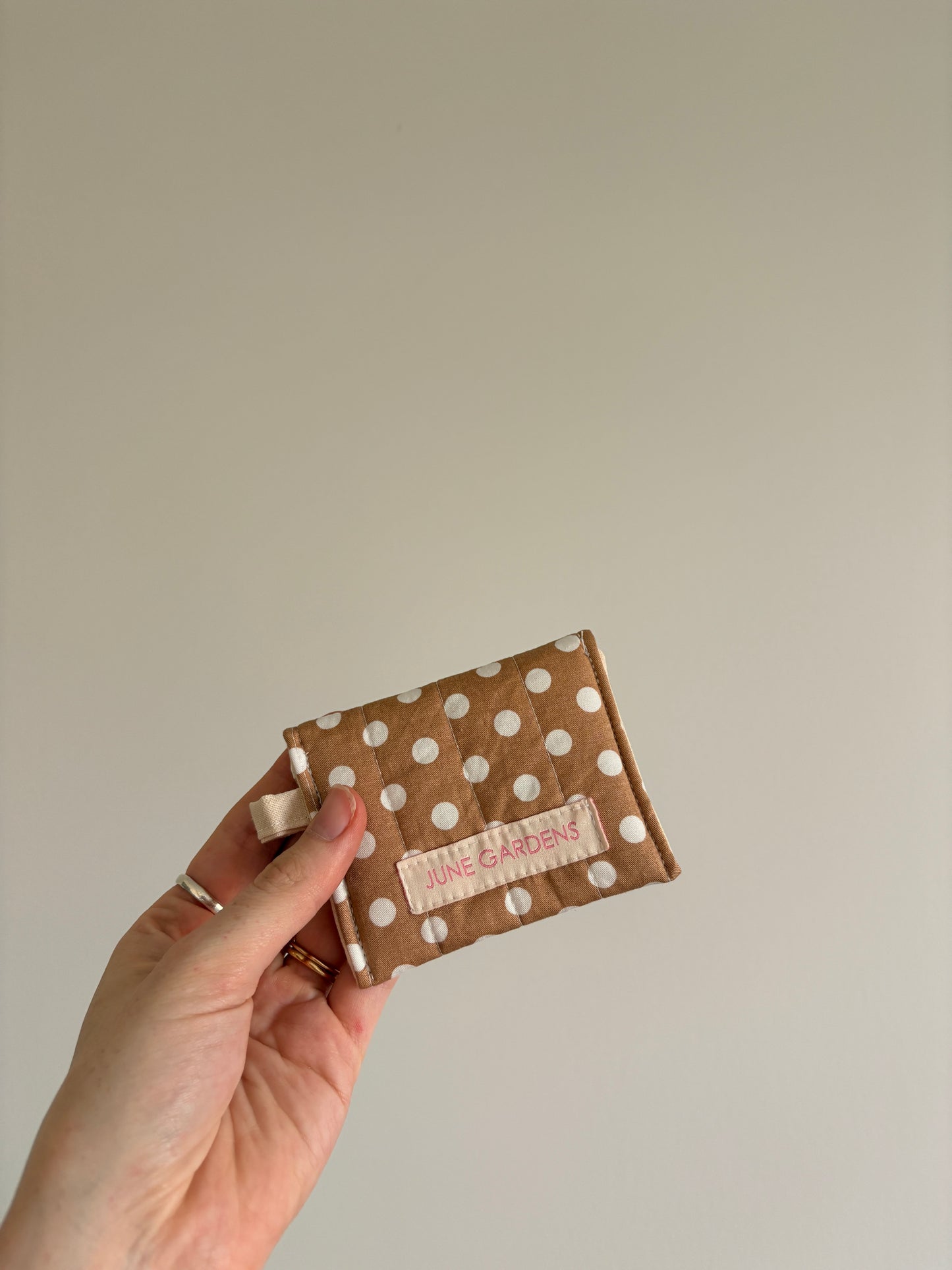 Airpods Case - Brown Polka Dot/ Cream